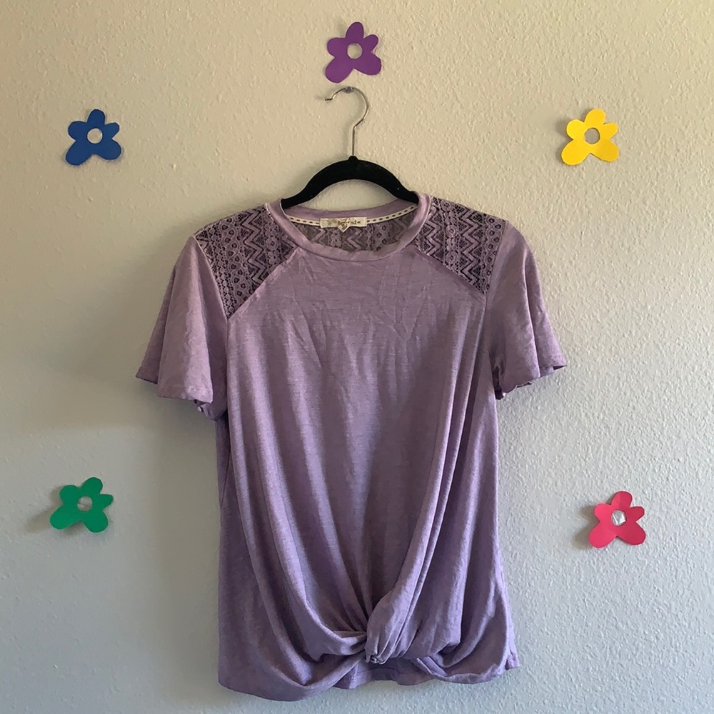 Lace Detail Tied Top